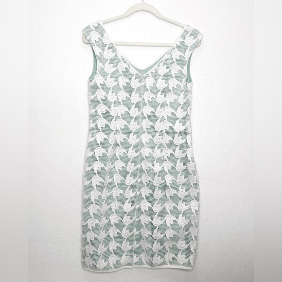 Tory Burch Brooklyn Lace Mini Dress Mint White Size 8 - Picture 5 of 11